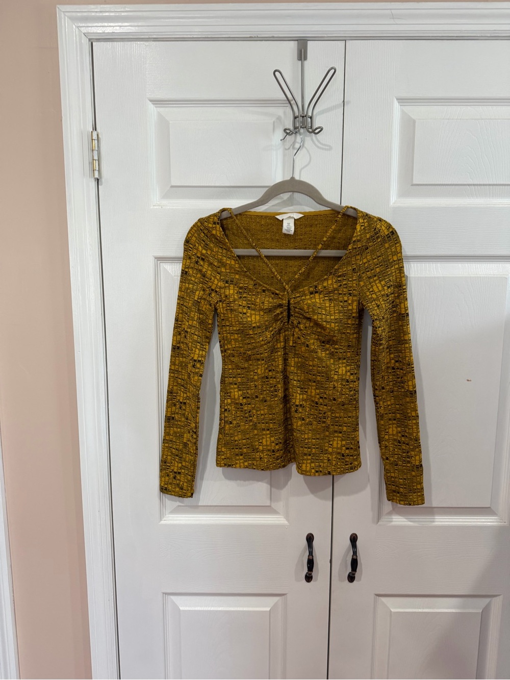 H&M Yellow Textured Long Sleeve